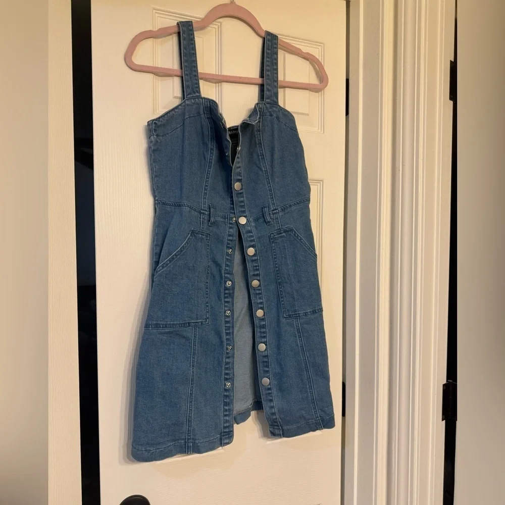 Allegra K NWT Jean Button Up Dress Size S - Picture 2 of 4